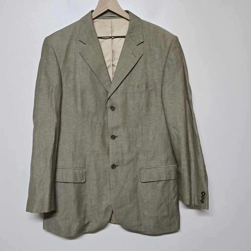 Massimo Dutti Loro Piana Sweet Irish Linen Wool Sport Coat Blazer 52EU 42R Italy